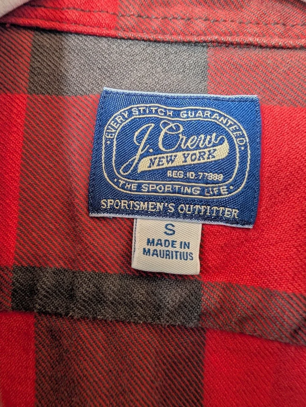 J. Crew Red and Gray Buffalo Plaid Shirt